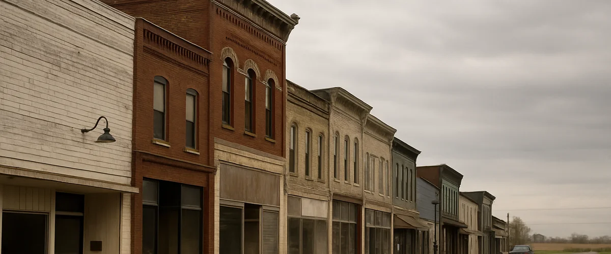 Small town street in Greentown, IN
